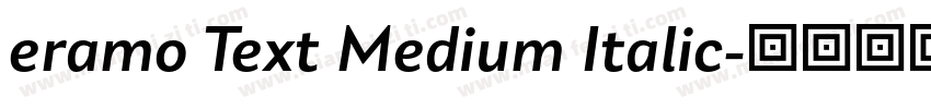 eramo Text Medium Italic字体转换